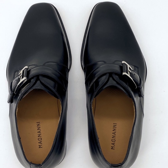 MAGNANNI Hudson Leather Monk Strap Loafer - Picture 2 of 9